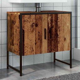 Dulap pentru chiuveta baie lemn vechi 60x33x60cm lemn prelucrat GartenMobel Dekor