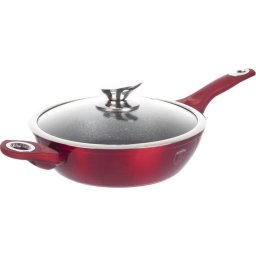 Tigaie cu capac adanca 32 cm Burgundy Metallic Line BH 1261N