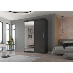 Dulap cu usi glisante si oglinda 150x215 cm, Esti, ADRK Furniture