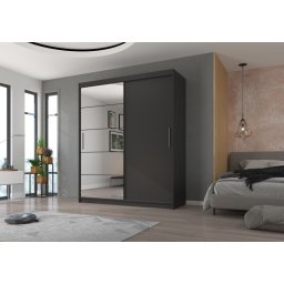 Dulap cu usi glisante si oglinda, 180x215 cm, Esti, ADRK Furniture