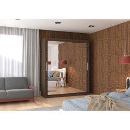Dulap cu usi glisante si oglinda 180x215 cm, Ettore, ADRK Furniture