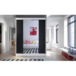 Dulap cu usi glisante si oglinda 150x200 cm, Fever, ADRK Furniture