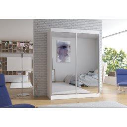 Dulap cu usi glisante si oglinda 150x200 cm, Florest, ADRK Furniture