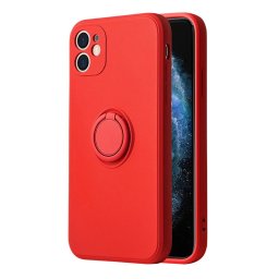 Husa pentru Xiaomi Redmi NOTE 10 5G / NOTE 10T 4G / 5G, Vennus Silicone cu inel, rosu
