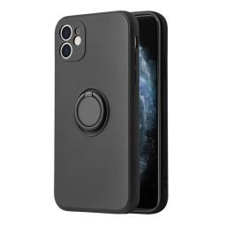 Husa pentru Xiaomi MI 11 ULTRA, Vennus Silicone cu inel, negru