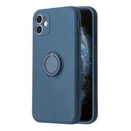 Husa pentru Xiaomi MI 11 ULTRA, Vennus Silicone cu inel, albastru