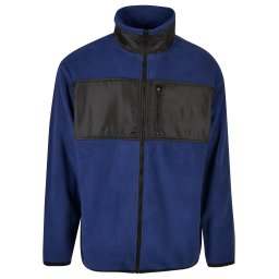 Urban Classics Jachetă fleece albastru închis / negru