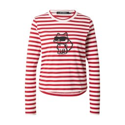 Karl Lagerfeld Tricou 'IKON' roșu / negru / alb