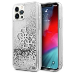 Husa Guess GUHCP12LLG4GSI iPhone 12 Pro Max 6.7" silver/silver hardcase 4G Big Liquid Glitter