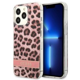 Husa Guess GUHCP13LHSLEOP iPhone 13 Pro / 13 6.1" pink/pink hardcase Leopard