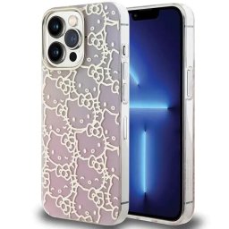 Husa IML Gradient Electrop Crowded Kitty Head Case for iPhone 15 Pro - Pink