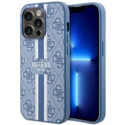 Husa Guess GUHMP14LP4RPSB - Carcasă rigidă - compatibil cu Apple iPhone 14 Pro 6.1" / 4G Printed Stripes - MagSafe - culoare Albastru