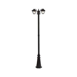Lampă de exterior 2xE27/60W/230V IP44 232 cm neagră