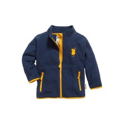 PLAYSHOES Jachetă fleece 'DIE MAUS' albastru marin / galben șofran / negru