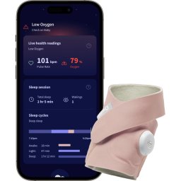 Șosetă Owlet Dream - Dusty Rose - Monitor inteligent