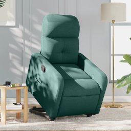 Fotoliu rabatabil ridicare pe verticala, verde închis, textil GartenMobel Dekor