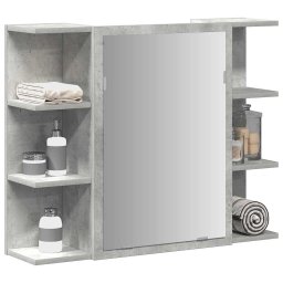 Dulap de baie cu oglinda, gri beton, 80 x 20,5 x 64 cm, PAL GartenMobel Dekor
