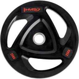 Disc olimpic 25 KG Tox, Otel/Cauciuc, Negru