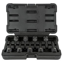 SET 8 TUBULARE DE IMPACT TORX LUNGI DE 1/2" Dimensiuni: T25,T30,T40,T45,T50,T55,T60,T70 X (78mmL)