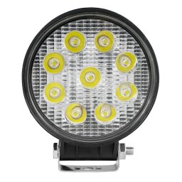 PROIECTOR DE LUCRU CU LED, ROTUND, LUMINA CONCENTRATA, 9 leduri de 3W Luminozitate: 1.450 lumens Corp din aluminiu