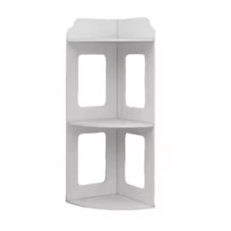 Raft de Colt pentru Birou 2 Etajere Compact 60x24x24cm Alb