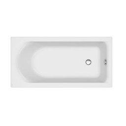 Cada de baie, Cersant City, 150 x 75 cm, acril Lucite, picioare reglabile, Alb,