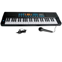 Orga electronica cu 54 clape si 12 melodii Demo, Ecran LED & Microfon, USB