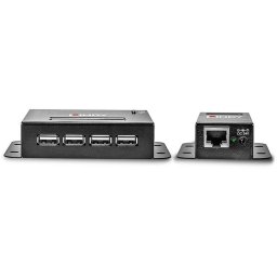 Lindy 50m 4 Port USB 2.0 Cat.6 Extender, USB Extender (black, USB 2.0 Cat.6)