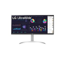 Monitor IPS LED LG 34WQ650-W, 2560 x 1080, HDMI, DisplayPort, Boxe, Alb/Argintiu