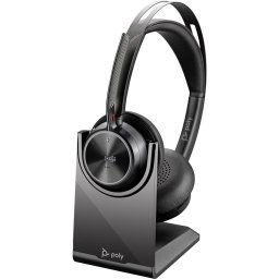 HP Poly Voyager Focus 2 Microsoft Teams Certified USB-C Headset +USB-C/A Adapter + Charging Stand