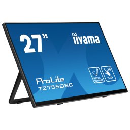 Monitor IPS LED Iiyama 27" T2755QSC-B1, QHD (2560 x 1440), HDMI, DIsplayPort, Boxe, Touchscreen, Negru
