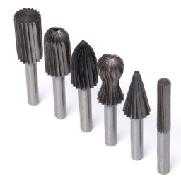 Set de 6 freze pentru metal diferite modele coada de 6mm