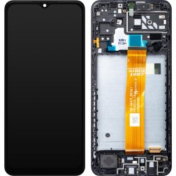 Piese si componente Display cu Touchscreen Samsung Galaxy A04s A047, cu Rama, Negru, Service Pack GH82-29805A
