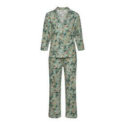 VIVANCE Pijama oliv / verde închis / portocaliu deschis / alb