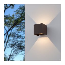 Aplică LED de exterior Eglo 901066 CALPINO 2xLED/2,8W/230V IP54 maro