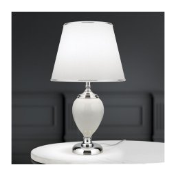 Lampă de masă Orion LA 4-1229 OVUM 1xE27/40W/230V 48 cm ceramică alb/crom