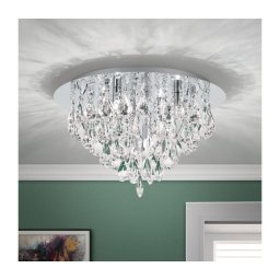 Plafonieră de cristal Orion DLU 2516/45 CELESTE 6xG9/40W/230V d. 45 cm crom