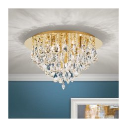 Plafonieră de cristal Orion DLU 2516/45 CELESTE 6xG9/40W/230V d. 45 cm auriu