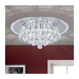 Plafonieră de cristal Orion DLU 2378/4/38 GLORIA 4xG9/40W/230V d. 38 cm crom
