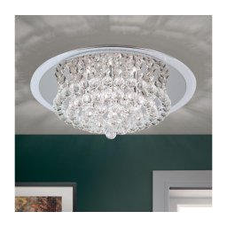 Plafonieră de cristal Orion DLU 2378/6/50 GLORIA 6xG9/40W/230V d. 50 cm crom