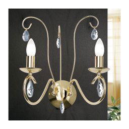 Aplică de cristal Orion WA 2-1093/2 ALESSIA 2xE14/40W/230V auriu