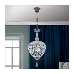 Lustră de cristal pe lanț Orion HL 6-1498/1 ARILA 1xE27/60W/230V maro/patină