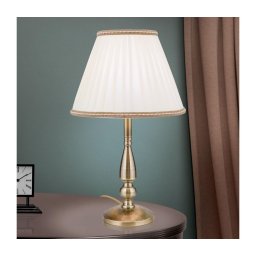 Lampă de masă Orion LA 4-1085/1 TONIA 1xE27/60W/230V d. 30 cm alb/bronz