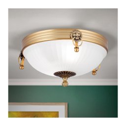 Plafonieră Orion DL 7-522/31 ROCCA 2xE27/60W/230V d. 31 cm bronz/alb