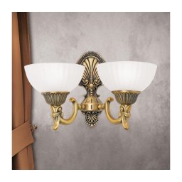 Lampă de perete Orion WA 2-1201/2 ROCCA 2xE27/60W/230V bronz/alb