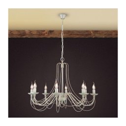 Lustră pe lanț Orion LU 1531/8 VELA 8xE14/40W/230V alb/auriu/patină