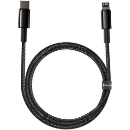 Baseus Tungsten Gold USB-C do Lightning, 20W, 5A, PD, 1m (czarny)
