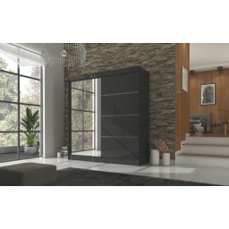 Dulap cu usi glisante si oglinda 200x215 cm, Gilton, ADRK Furniture