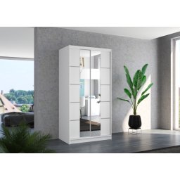 Dulap cu usi glisante si oglinda 100x200 cm, Ksawer, ADRK Furniture