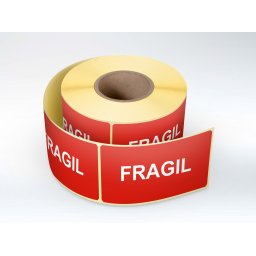 Etichete personalizate, FRAGIL, 30x60 mm, 1000 buc rola